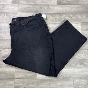 Good American Good 90s Mid Rise Baggy Jeans Black Wash sz 30